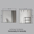 Dowell Rectangular Wall Mirror for Bath/Living Room/Hallway - Aluminum Frame - 5004 Series
