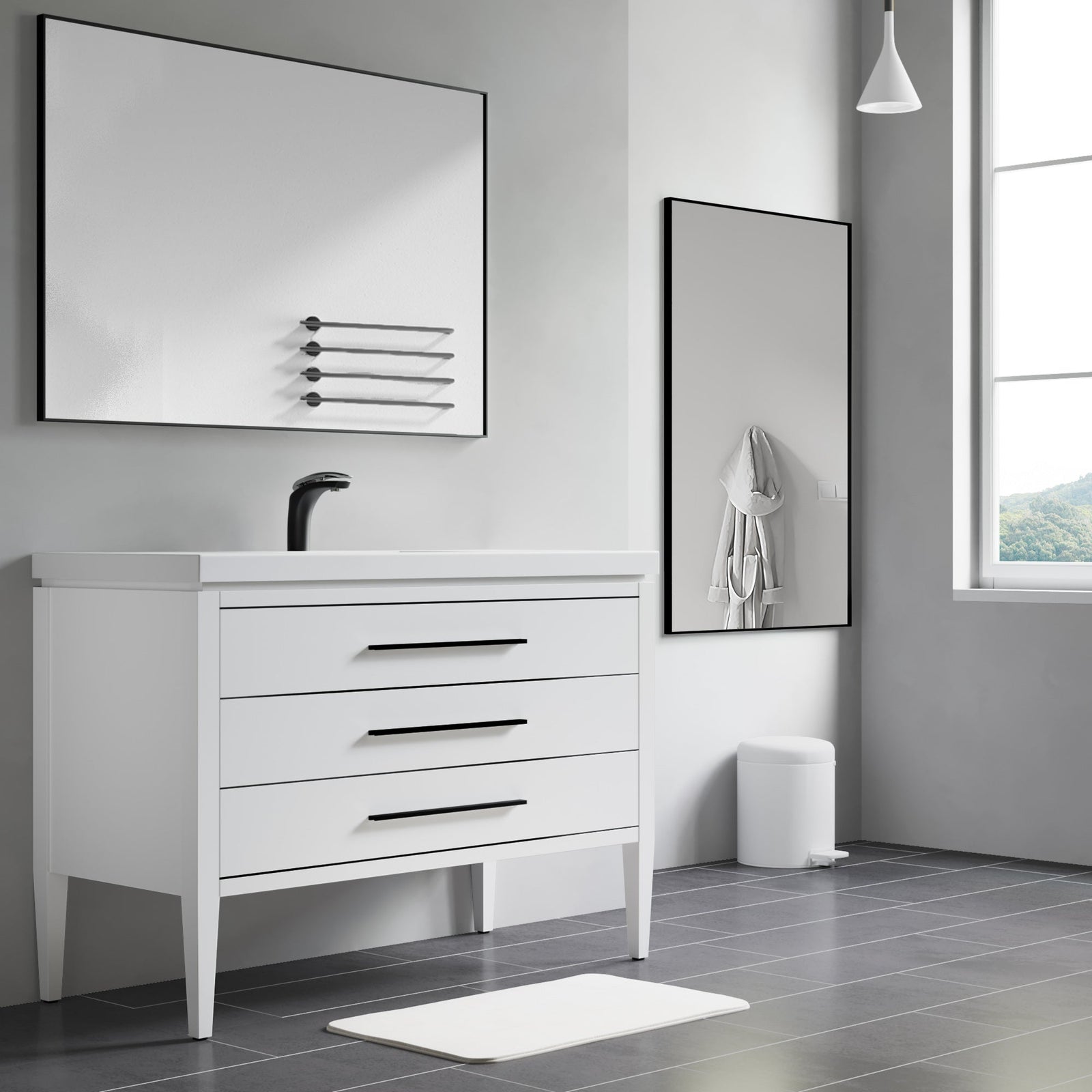 Dowell Rectangular Wall Mirror for Bath/Living Room/Hallway - Aluminum Frame - 5004 Series