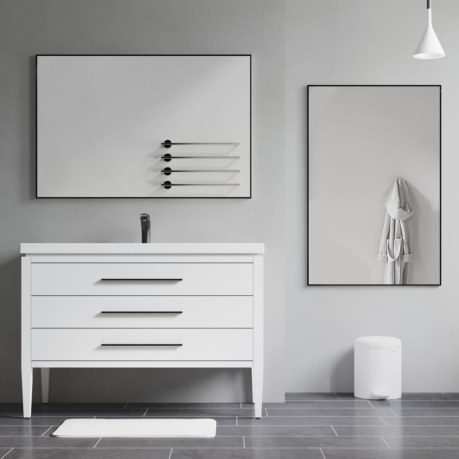 Dowell Rectangular Wall Mirror for Bath/Living Room/Hallway - Aluminum Frame - 5004 Series