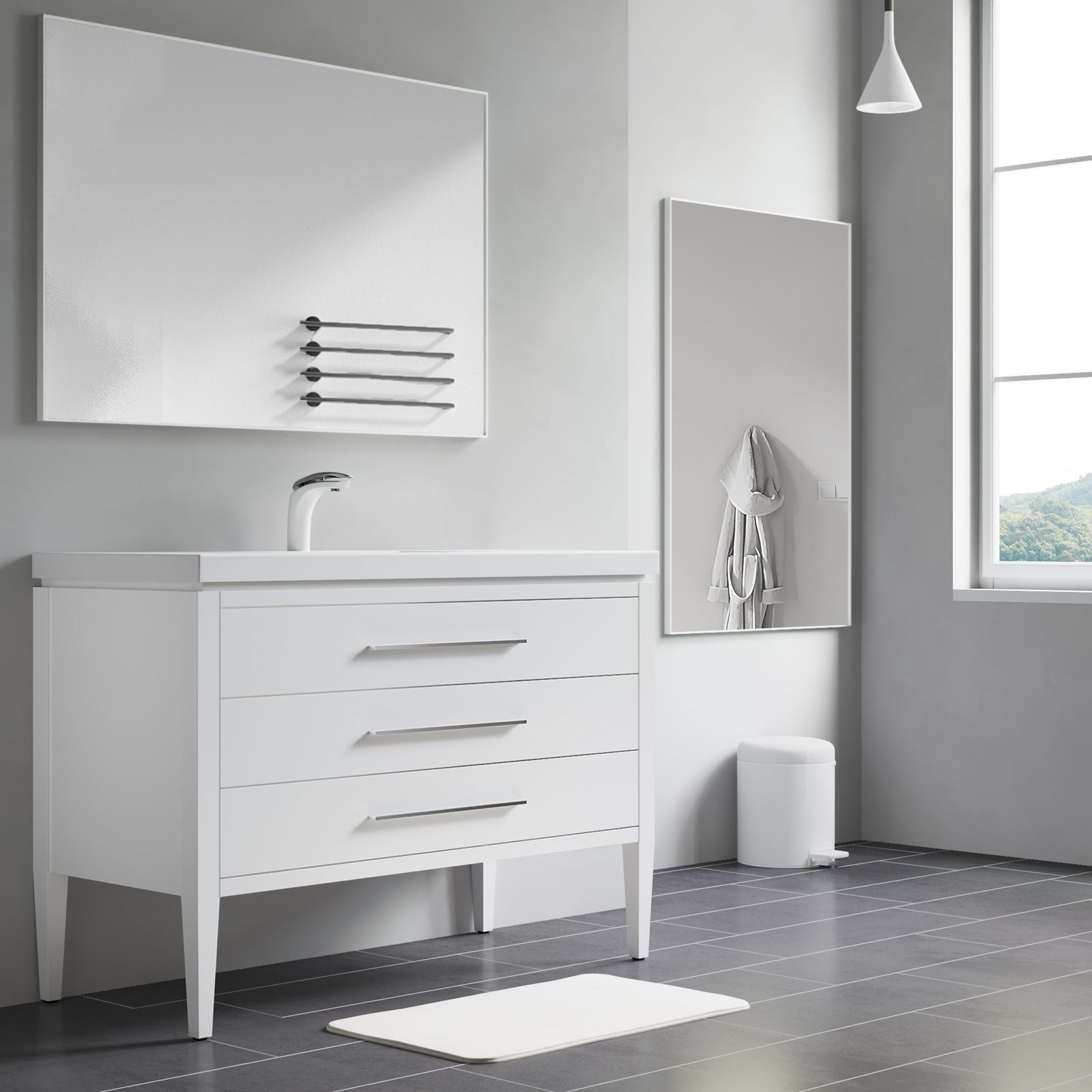 Dowell Rectangular Wall Mirror for Bath/Living Room/Hallway - Aluminum Frame - 5004 Series
