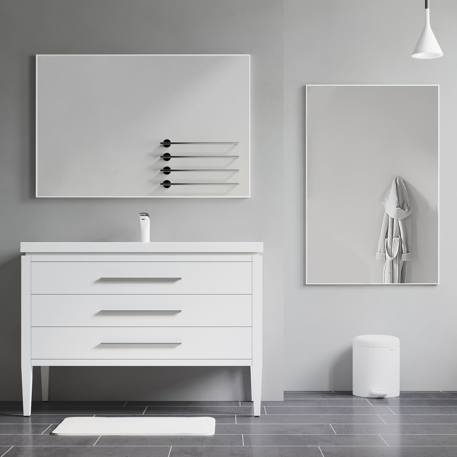 Dowell Rectangular Wall Mirror for Bath/Living Room/Hallway - Aluminum Frame - 5004 Series