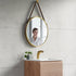 Dowell 24" Round Wall Mirror with Belt - Bathroom/Living Room/Hallway, Metal Frame - 5006 024 Series