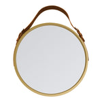Dowell 24" Round Wall Mirror with Belt - Bathroom/Living Room/Hallway, Metal Frame - 5006 024 Series