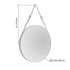Dowell 24" Round Wall Mirror with Belt - Bathroom/Living Room/Hallway, Metal Frame - 5006 024 Series