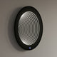 Dowell 28" Round LED Tunnel Wall Mirror - Touch Switch Light, Black Metal Frame - 5006 027 10ML