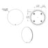 Dowell 28" Round LED Tunnel Wall Mirror - Touch Switch Light, Black Metal Frame - 5006 027 10ML