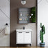 Dowell Wall-Mounted Bathroom Mirror Medicine Cabinet - Three Adjustable Glass Shelves, Aluminum - 5007 Series