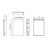 Dowell Wall-Mounted Bathroom Mirror Medicine Cabinet - Three Adjustable Glass Shelves, Aluminum - 5007 Series