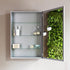 Dowell Wall-Mounted Bathroom Mirror Medicine Cabinet - Three Adjustable Glass Shelves, Aluminum - 5007 Series