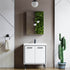 Dowell Wall-Mounted Bathroom Mirror Medicine Cabinet - Three Adjustable Glass Shelves, Aluminum - 5007 Series