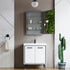 Dowell Wall-Mounted Bathroom Mirror Medicine Cabinet - Three Adjustable Glass Shelves, Aluminum - 5007 Series
