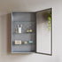 Dowell Wall-Mounted Bathroom Mirror Medicine Cabinet - Three Adjustable Glass Shelves, Aluminum - 5007 Series
