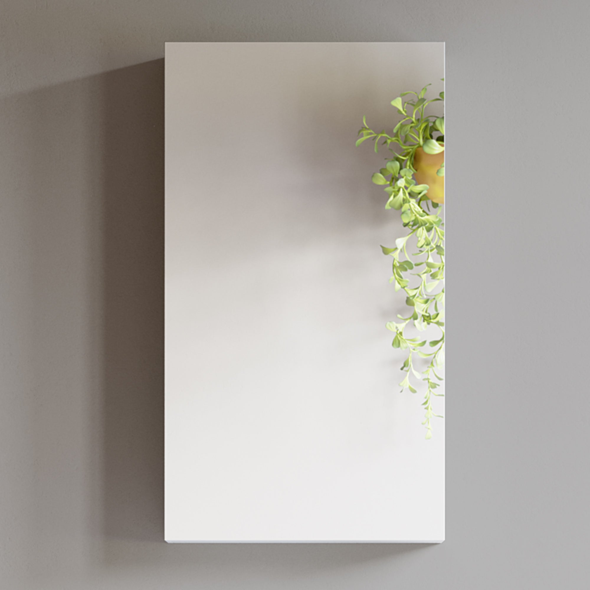 Dowell Wall-Mounted Bathroom Mirror Medicine Cabinet - Three Adjustable Glass Shelves, Aluminum - 5007 Series