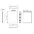 Dowell Wall-Mounted Bathroom Mirror Medicine Cabinet - Three Adjustable Glass Shelves, Aluminum - 5007 Series