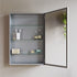 Dowell Wall-Mounted Bathroom Mirror Medicine Cabinet - Three Adjustable Glass Shelves, Aluminum - 5007 Series