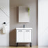 Dowell Wall-Mounted Bathroom Mirror Medicine Cabinet - Three Adjustable Glass Shelves, Aluminum - 5007 Series
