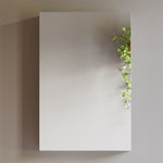 Dowell Wall-Mounted Bathroom Mirror Medicine Cabinet - Three Adjustable Glass Shelves, Aluminum - 5007 Series