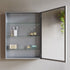 Dowell Wall-Mounted Bathroom Mirror Medicine Cabinet - Three Adjustable Glass Shelves, Aluminum - 5007 Series
