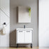 Dowell Wall-Mounted Bathroom Mirror Medicine Cabinet - Three Adjustable Glass Shelves, Aluminum - 5007 Series