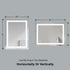 Dowell LED Wall Mirror with Inlaid Light - Touch On/Off, Adjustable Brightness, Anti-Fog - Bathroom, Living Room, Bedroom, Hallway - 5008 Series
