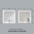 Dowell LED Wall Mirror with Inlaid Light - Touch On/Off, Adjustable Brightness, Anti-Fog - Bathroom, Living Room, Bedroom, Hallway - 5008 Series