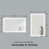 Dowell LED Wall Mirror with Inlaid Light - Touch On/Off, Adjustable Brightness, Anti-Fog - Bathroom, Living Room, Bedroom, Hallway - 5008 Series