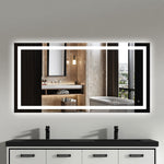 Dowell LED Wall Mirror with Inlaid Light - Touch On/Off, Adjustable Brightness, Anti-Fog - Bathroom, Living Room, Bedroom, Hallway - 5008 Series