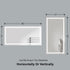 Dowell LED Wall Mirror with Inlaid Light - Touch On/Off, Adjustable Brightness, Anti-Fog - Bathroom, Living Room, Bedroom, Hallway - 5008 Series