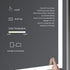 Dowell LED Wall Mirror with Inlaid Light - Touch On/Off, Adjustable Brightness, Anti-Fog - Bathroom, Living Room, Bedroom, Hallway - 5008 Series