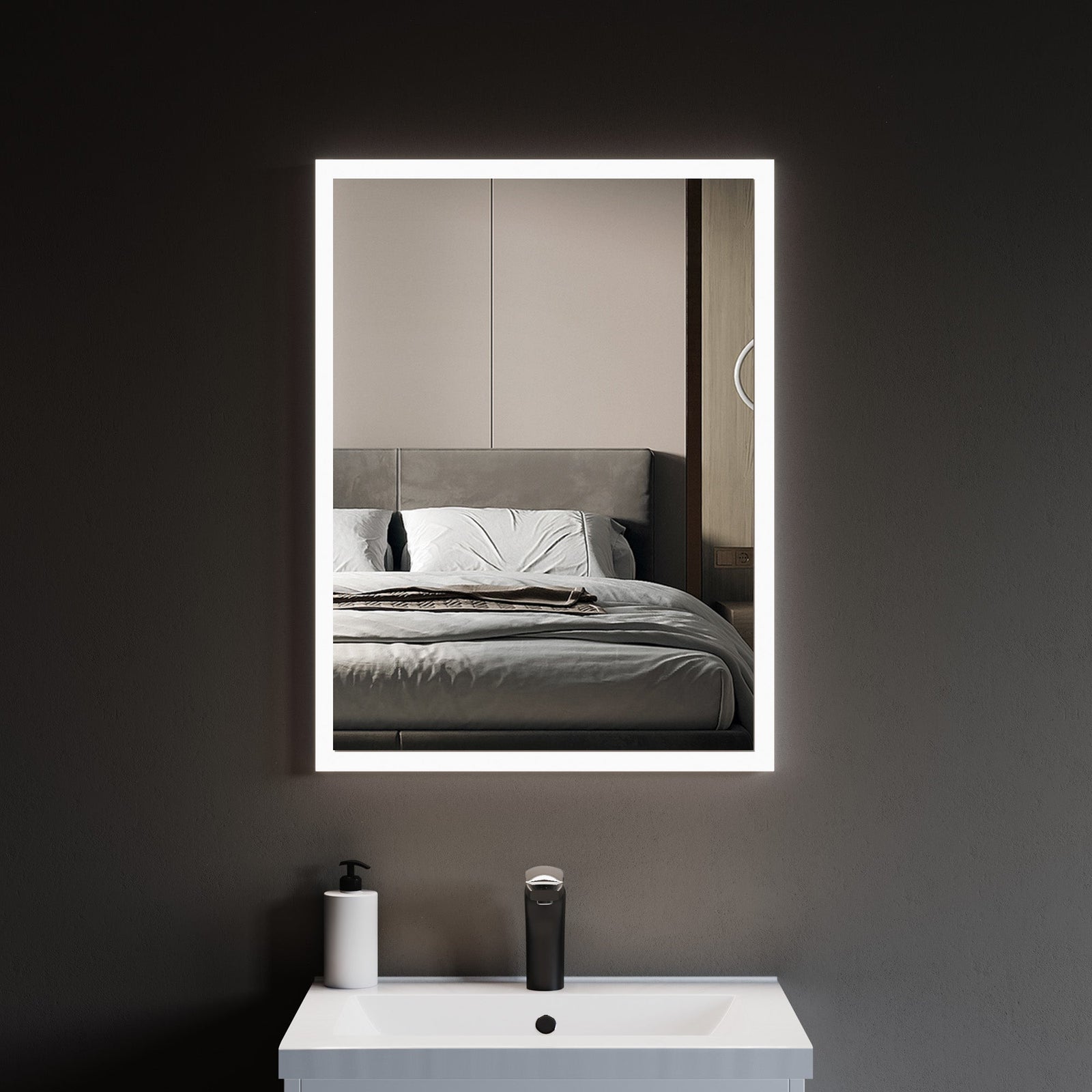 Dowell Framelit LED Bathroom Mirror- 5011 Series, Wall-Mounted Vanity Mirror, Modern Sleek Frameless Design, Energy-Efficient LED Lighting