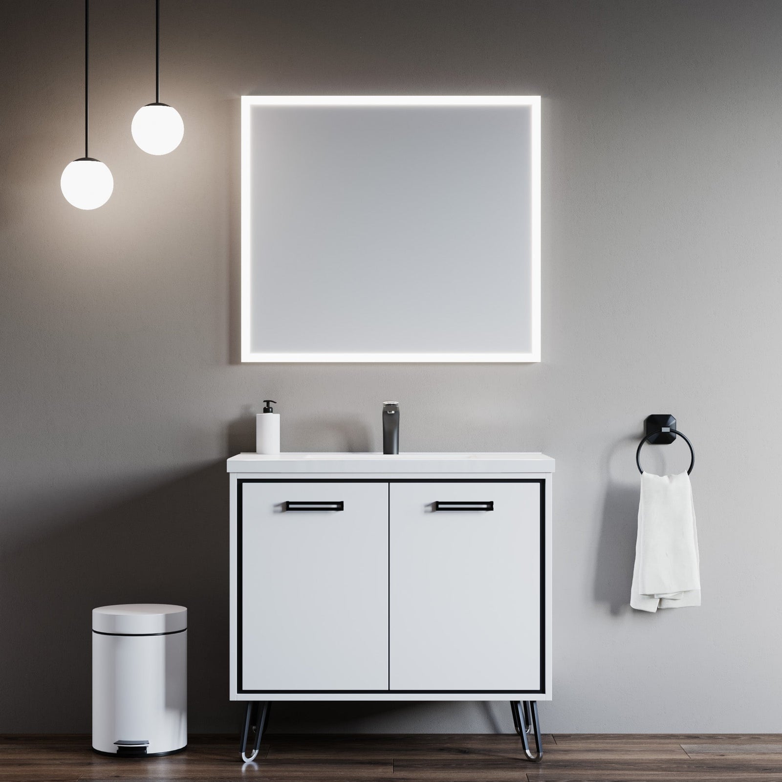 Dowell Framelit LED Bathroom Mirror- 5011 Series, Wall-Mounted Vanity Mirror, Modern Sleek Frameless Design, Energy-Efficient LED Lighting