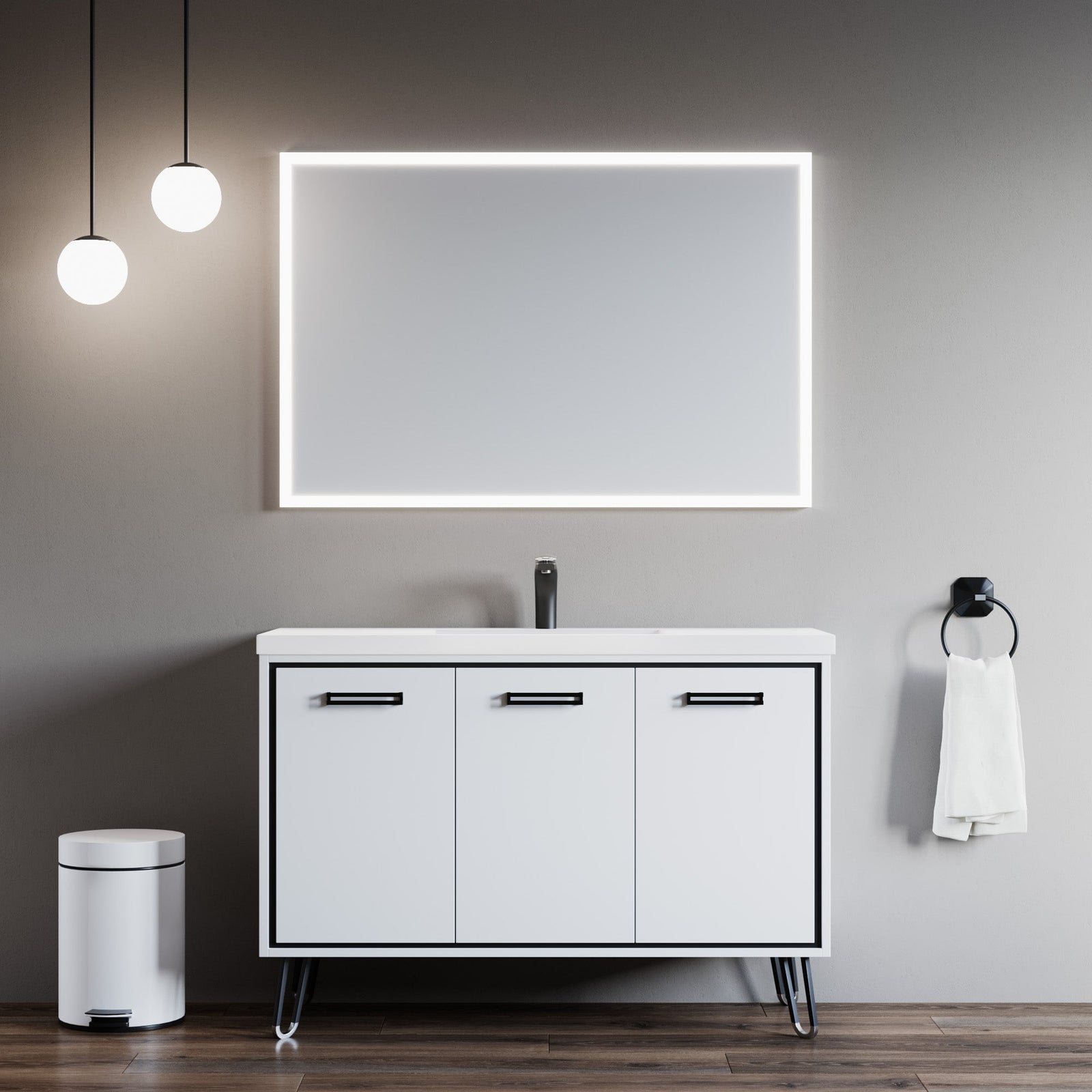 Dowell Framelit LED Bathroom Mirror- 5011 Series, Wall-Mounted Vanity Mirror, Modern Sleek Frameless Design, Energy-Efficient LED Lighting