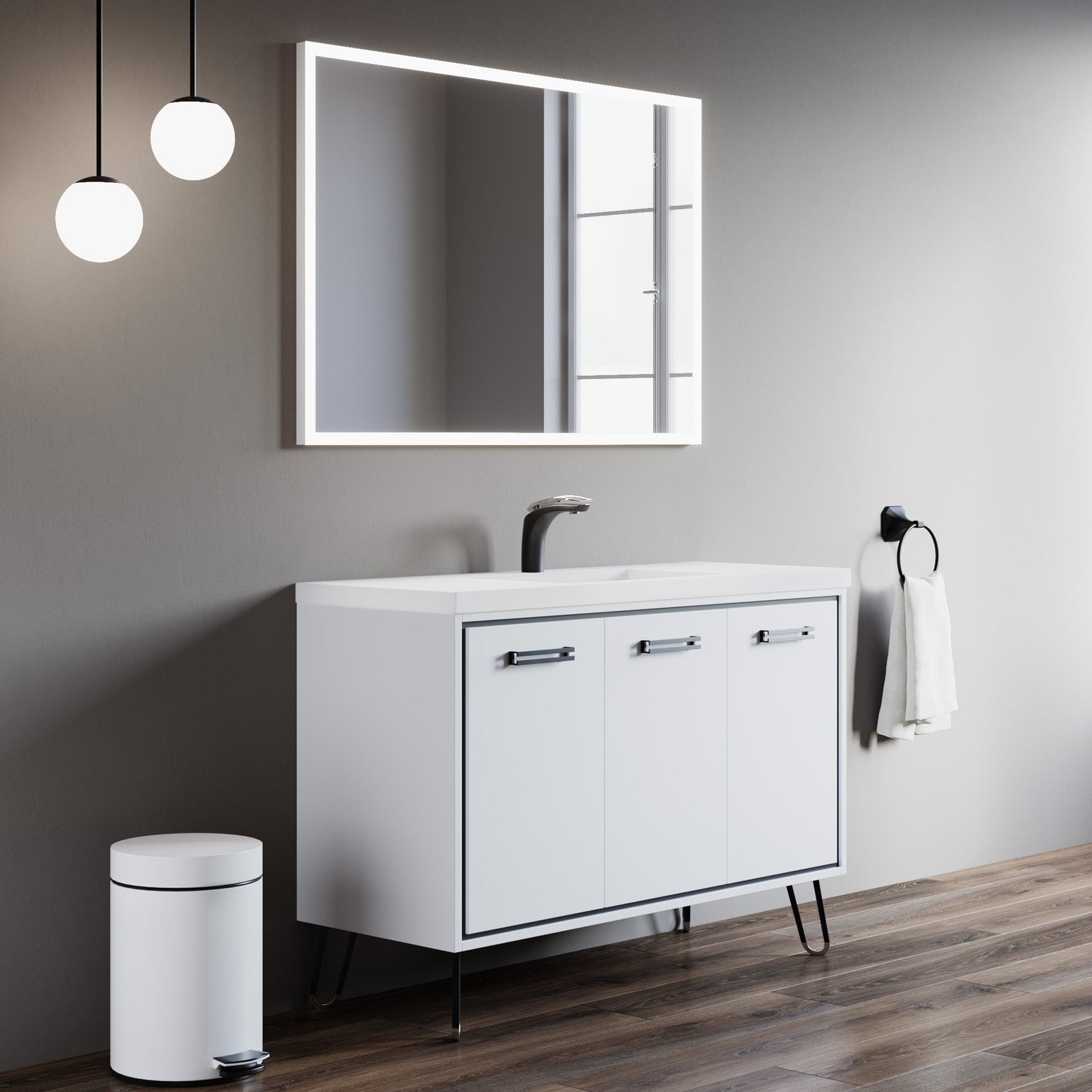 Dowell Framelit LED Bathroom Mirror- 5011 Series, Wall-Mounted Vanity Mirror, Modern Sleek Frameless Design, Energy-Efficient LED Lighting