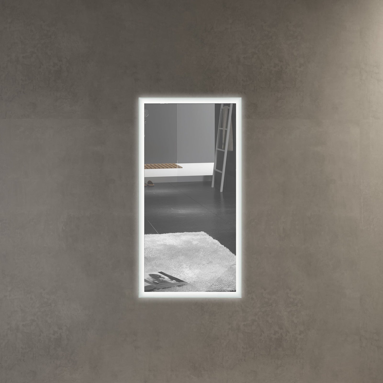 Dowell Framelit LED Bathroom Mirror- 5011 Series, Wall-Mounted Vanity Mirror, Modern Sleek Frameless Design, Energy-Efficient LED Lighting
