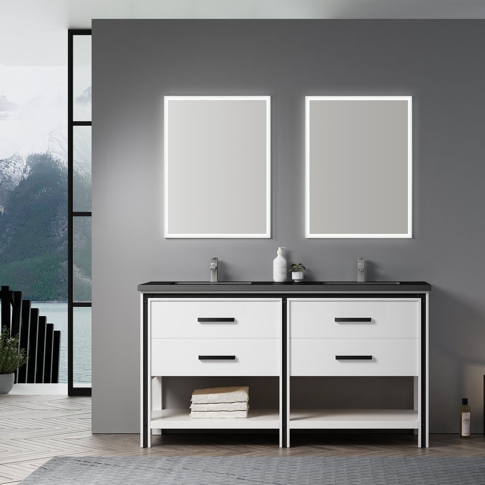 Dowell Framelit LED Bathroom Mirror- 5011 Series, Wall-Mounted Vanity Mirror, Modern Sleek Frameless Design, Energy-Efficient LED Lighting