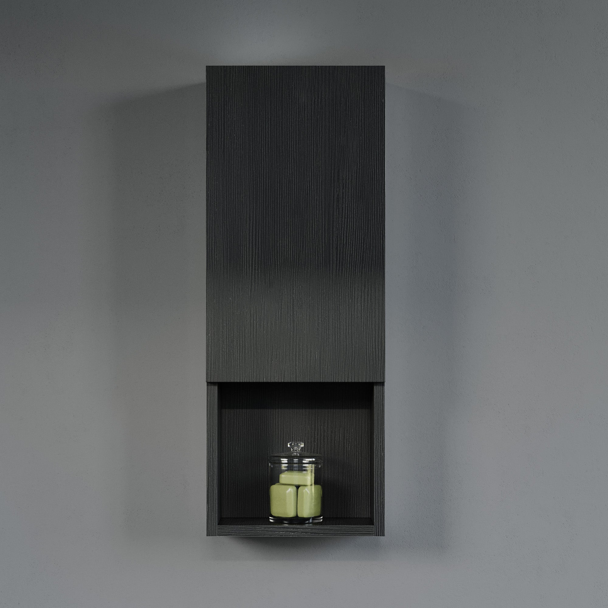 Dowell 12" Wall-Mounted Bathroom Cabinet, Soft-Close Door, Three Shelves