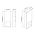 Dowell 12" Wall-Mounted Bathroom Cabinet, Soft-Close Door, Three Shelves