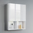 Dowell 12" Wall-Mounted Bathroom Cabinet, Soft-Close Door, Three Shelves