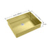Dowell 19" Bathroom Undermount Sink - 4-3/8" Deep Bowl, Stainless Steel 18 Gauge - 6001 1915 Series