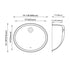 Dowell 19" Oval Undermount Single Bowl 18-Gauge Stainless Steel Kitchen Bar / Bathroom Sink - 5- 3/4" Deep Bowl, Double Layered Body With Overflow, 6001 Series