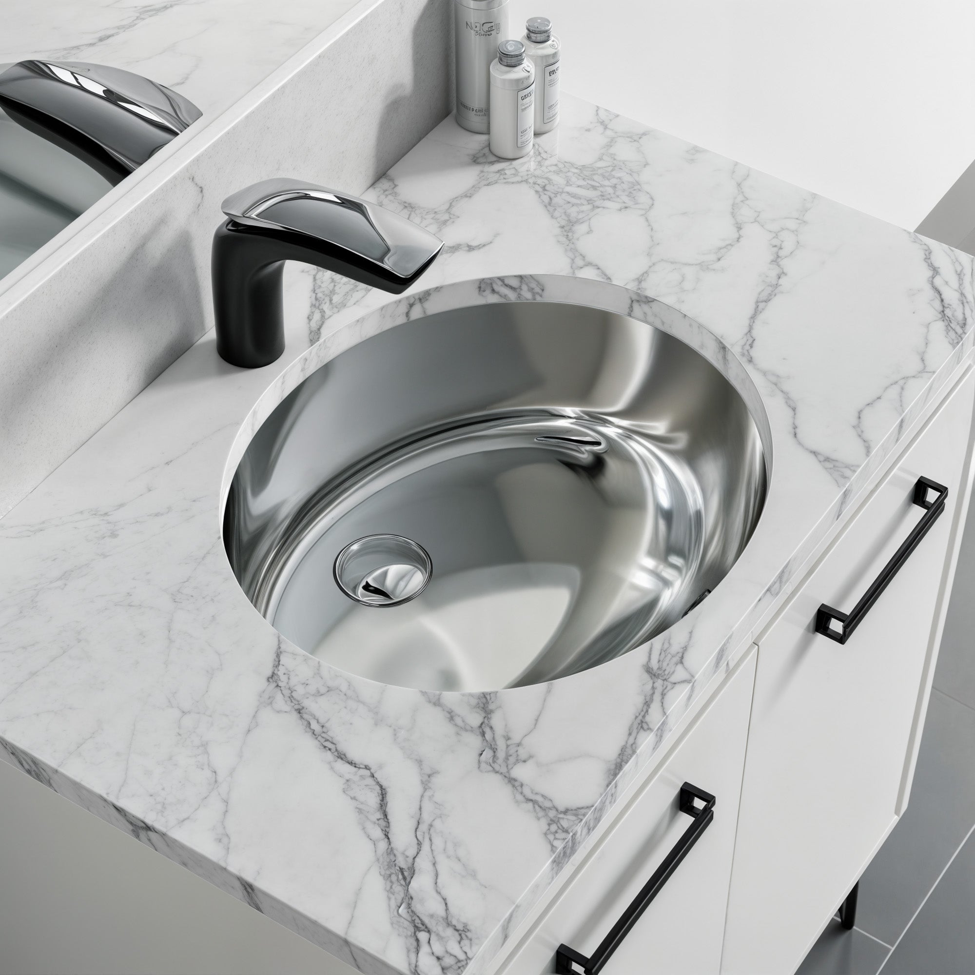 Dowell 19" Oval Undermount Single Bowl 18-Gauge Stainless Steel Kitchen Bar / Bathroom Sink - 5- 3/4" Deep Bowl, Double Layered Body With Overflow, 6001 Series