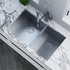 Dowell 33" L x 20" W Handcrafted Undermount Kitchen Sink 16 Gauge Stainless Steel 10" Depth Double Bowl With Grid Strainer