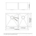 Dowell 33" L x 20" W Handcrafted Undermount Kitchen Sink 16 Gauge Stainless Steel 10" Depth Double Bowl With Grid Strainer
