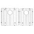 Dowell 33" L x 20" W Handcrafted Undermount Kitchen Sink 16 Gauge Stainless Steel 10" Depth Double Bowl With Grid Strainer