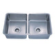 Dowell 30" Kitchen Undermount Double Bowl Sink - Two 13-1/2" Bowls, 9" Deep, Small Radius Corners, Stainless Steel 18 Gauge - 6005 Series