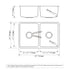 Dowell 30" Kitchen Undermount Double Bowl Sink - Two 13-1/2" Bowls, 9" Deep, Small Radius Corners, Stainless Steel 18 Gauge - 6005 Series