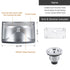 Dowell 32-7/8" L x 20-3/4" W Handcrafted Apron-Front Farmhouse Undermount Kitchen Sink 16 Gauge Stainless Steel 10" Depth Single Bowl With Grid Strainer