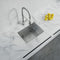 Dowell 20" L x 15" W Handcrafted Undermount Kitchen Sink 16 Gauge Stainless Steel 10" Depth Single Bowl With Grid Strainer