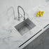 Dowell 20" L x 15" W Handcrafted Undermount Kitchen Sink 16 Gauge Stainless Steel 10" Depth Single Bowl With Grid Strainer