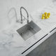 Dowell 20" L x 15" W Handcrafted Undermount Kitchen Sink 16 Gauge Stainless Steel 10" Depth Single Bowl With Grid Strainer